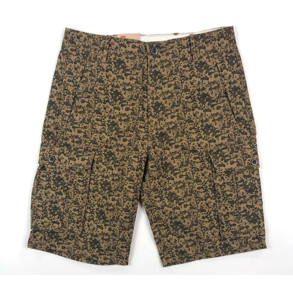 Levi's Other - Levis Strauss Relaxed Fit Cargo Pocket Shorts Mens 30 Brown Black Camouflage